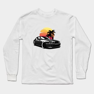 Black E39 Classic Saloon In Sunset Long Sleeve T-Shirt